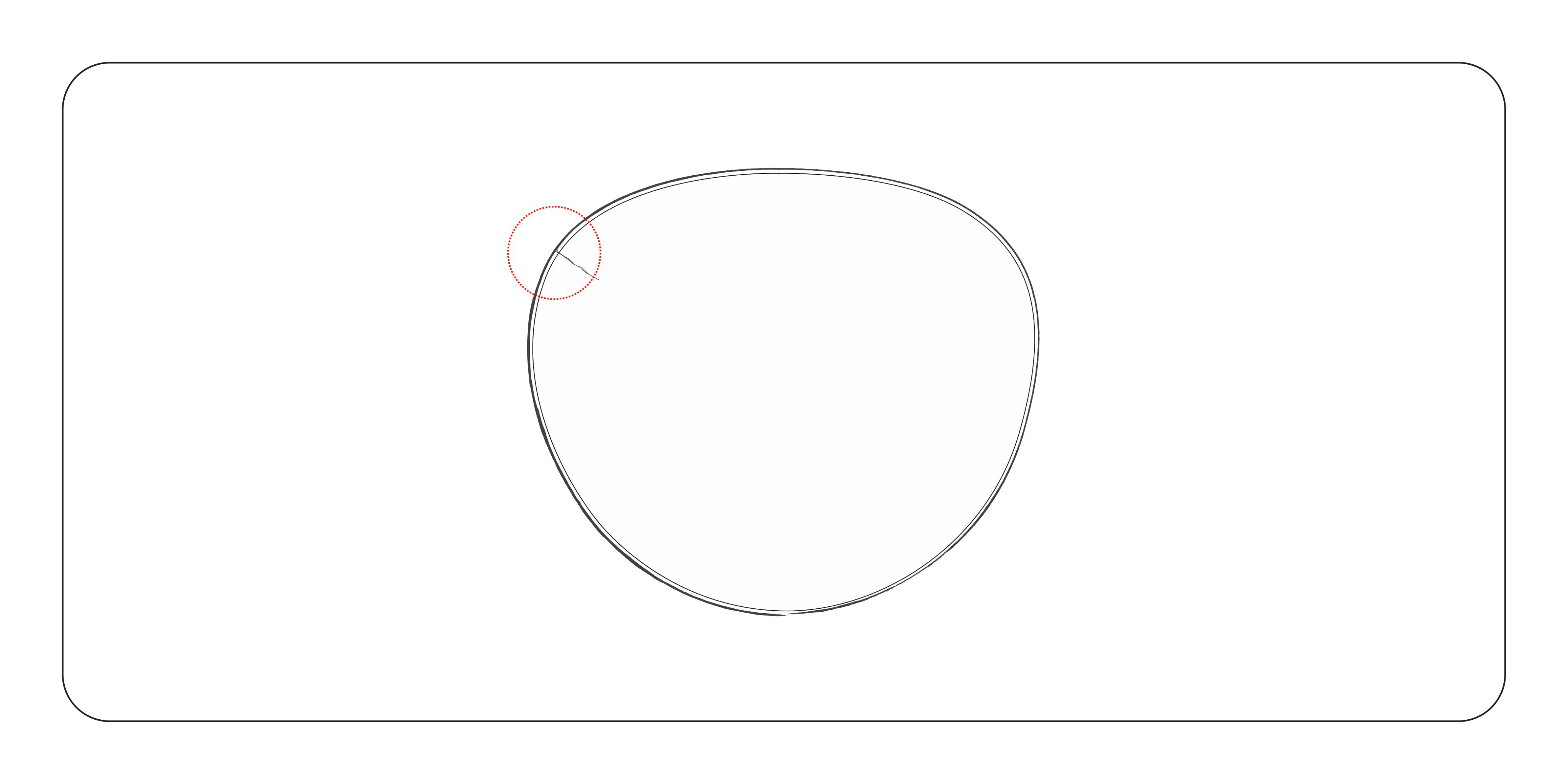 Lens crack without an impact point